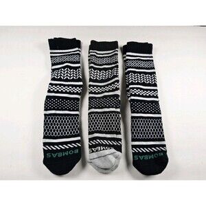 Bombas Fair Isle Holiday Half Calf Lot Of 3 Pairs Socks Size L